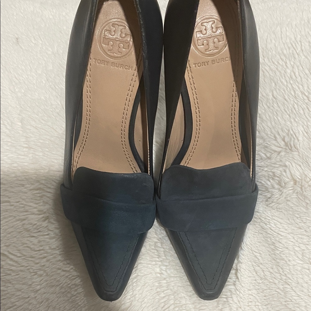 Tory Burch Black Leather Heels